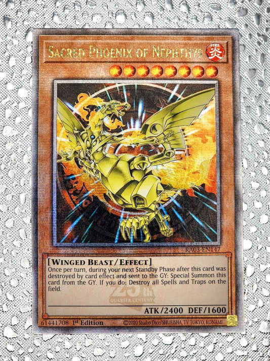 遊戯王 ネフティスの鳳凰神 25thシークレットレア 英語